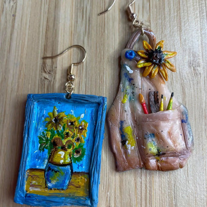 Sunflowers by Van Gogh earrings - Hello Pumpkin