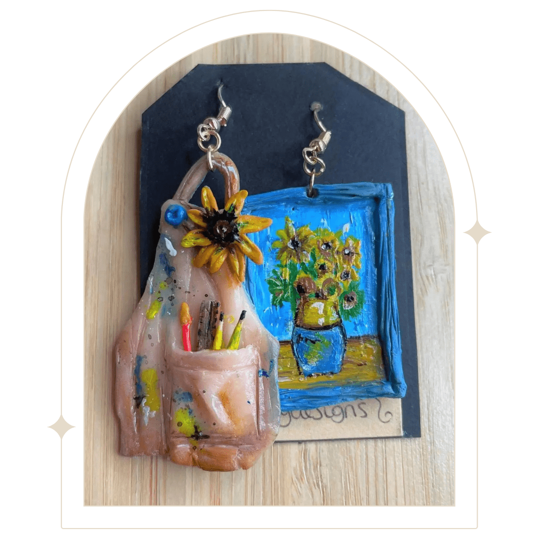 Sunflowers by Van Gogh earrings - Hello Pumpkin