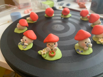 Sweet little mushroom desk buddies - Hello Pumpkin